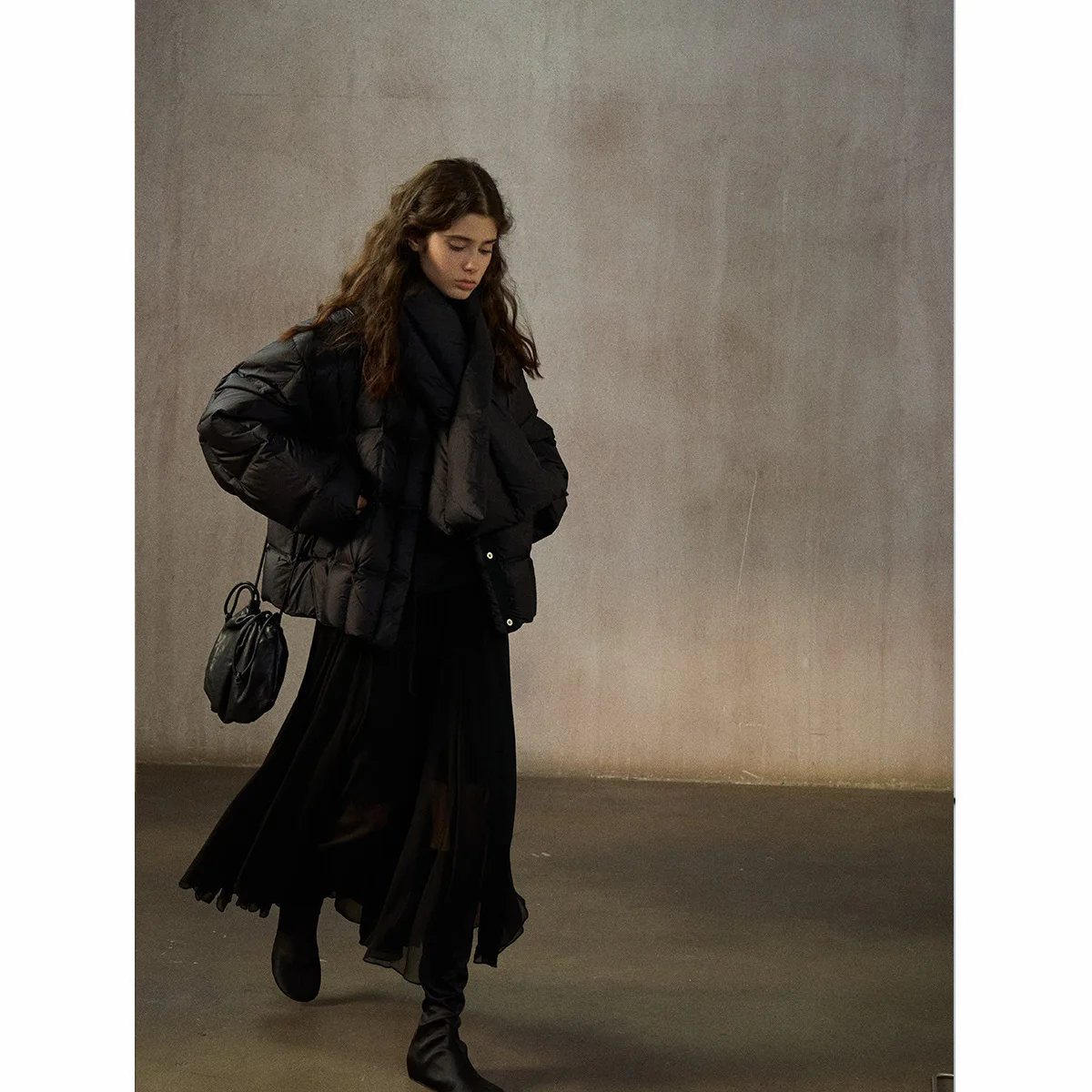UMI MAO Coat Femme Cloud-Like Lightweight Warm Classic Commuting Seamless Checkered Ultra-Soft Down Jacket Women Y2K