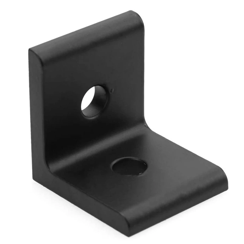 4Pcs L Corner Bracket, Connector Corner Angle Bracket Connection Joint For Aluminum Profile(Black 4040)