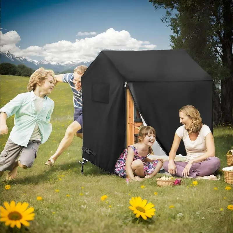 Playhouse Covers Waterproof Children's Gamehouse Protector Weather And Wind Resistant Playhouse Cover For Patio Outside Camping