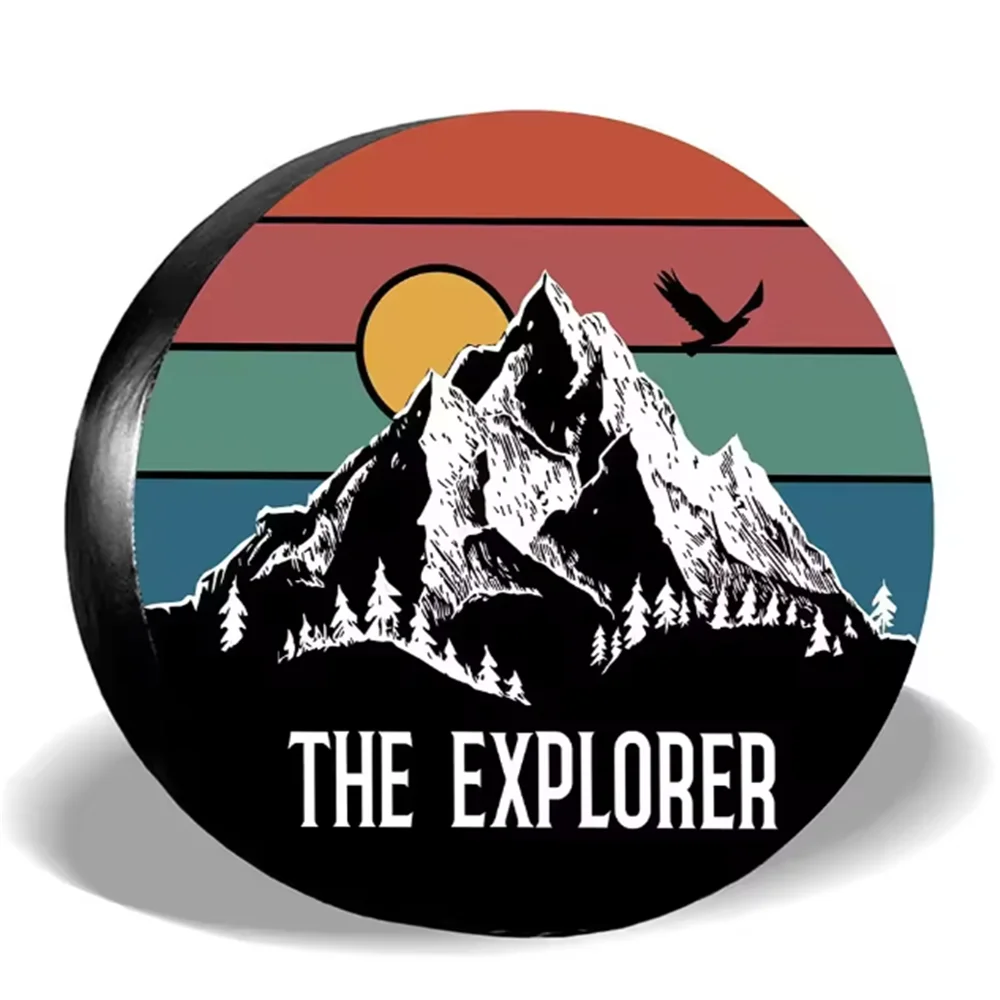 1 قطعة سيارة الثقيلة بولي Leather الجلود غطاء الإطارات الاحتياطية حامي لتويوتا لاند كروزر 14 ''15" 16 "17" بوصة عجلة الملحقات