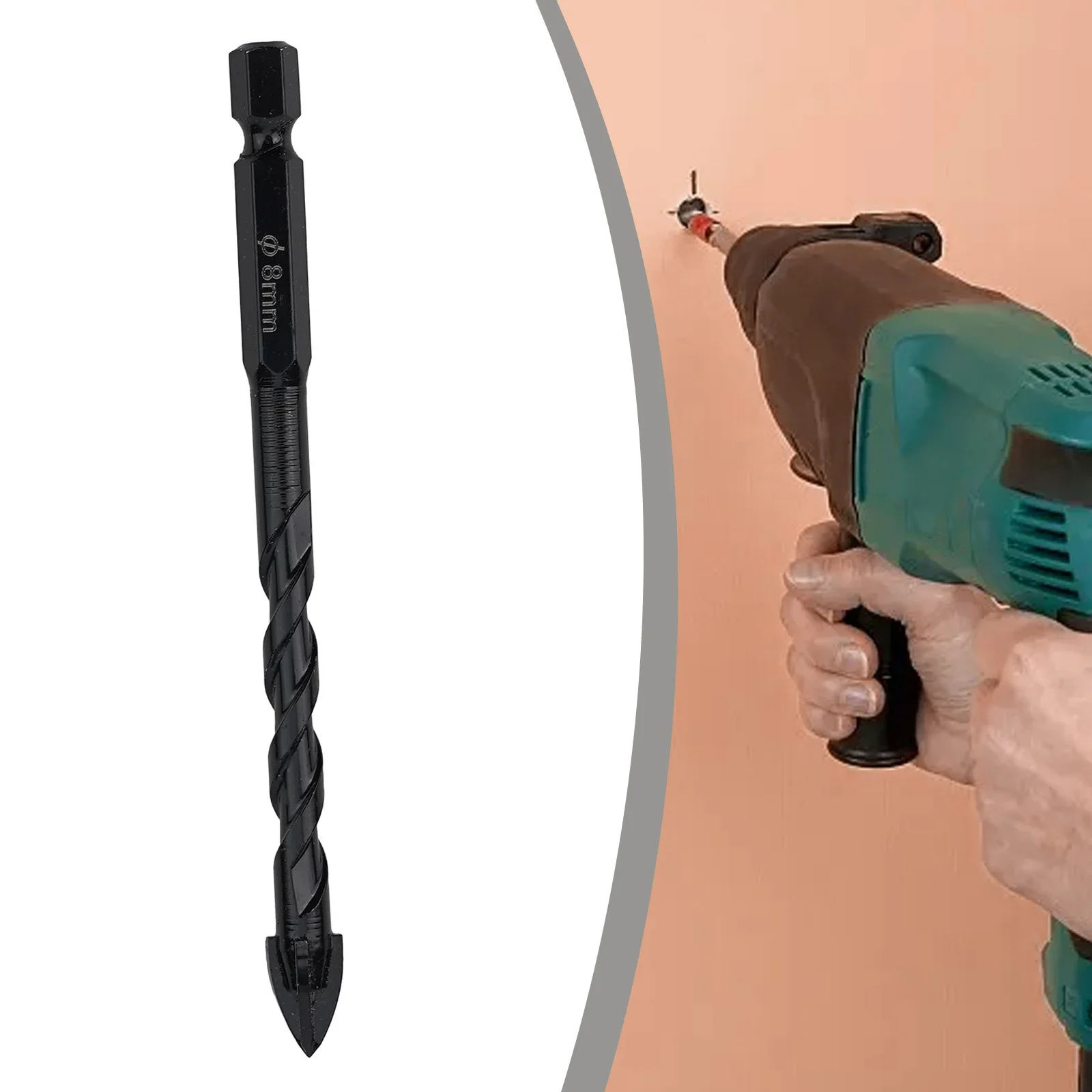 Kits Drill Bit Ceramic Components Cross Drill Four-Blade Glass Groove Perforated Spiral Triangle Attachment Cement
