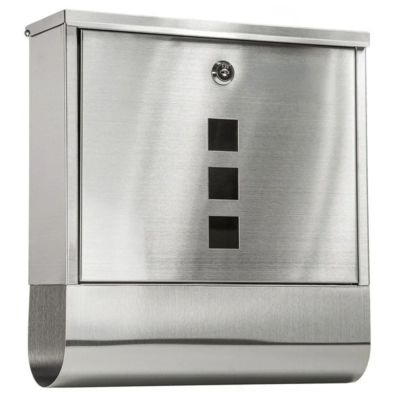 Outdoor Wall Mounted Stainless Steel Mailbox Warehouse Apartment Home Garden Letterbox Vertical Locking Mail Post Box
