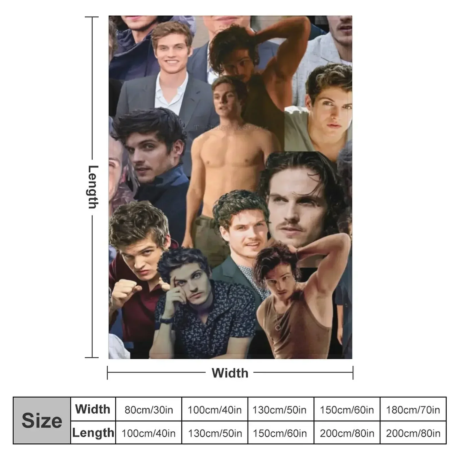 daniel sharman photo collage Throw Blanket Flannel Fabric Weighted Moving Blankets For Bed Blankets