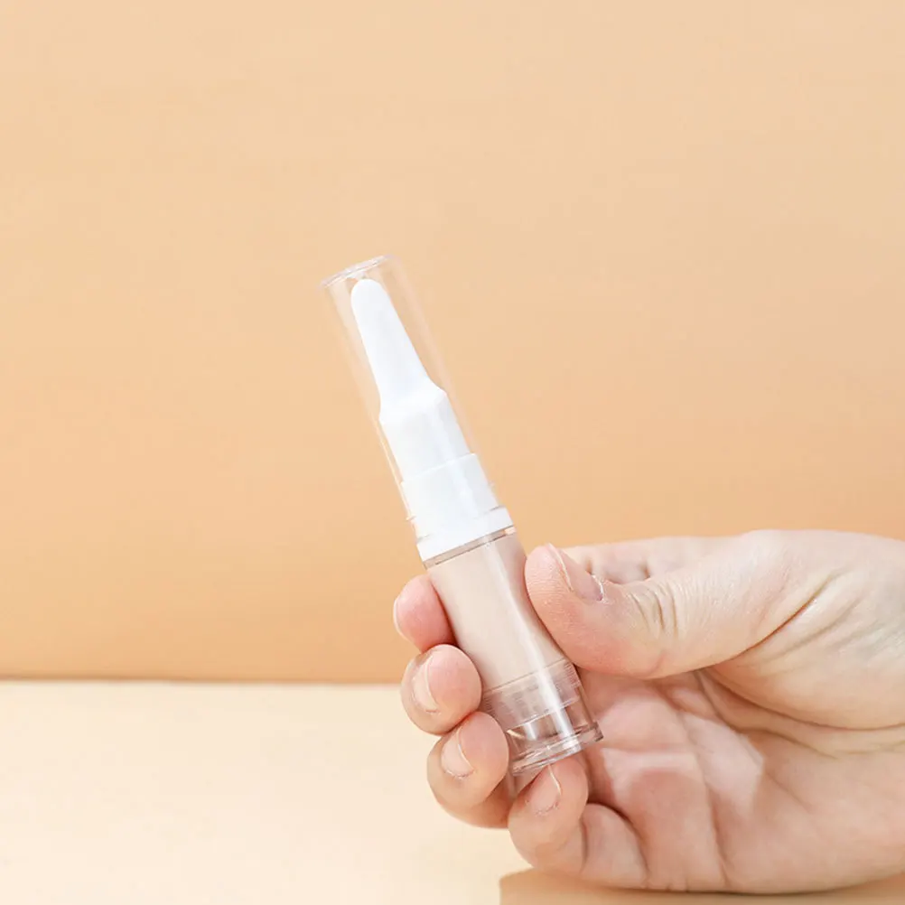 6 szt. Kompaktowych dozowników do podkładu, małe butelki z pompką do balsamu, podróżne, szczelne pojemniki na kremy, serum, wielokrotnego użytku