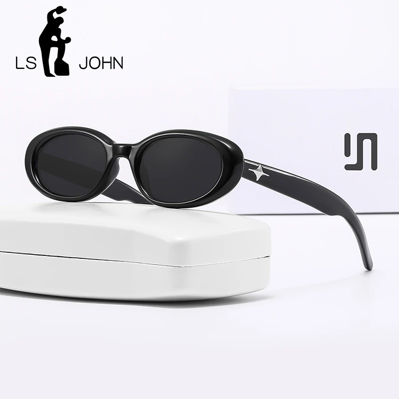 Luxury Korean Oval Polarized Sunglasses Women Brand Designer Acetate Small Sun Glasses Men Black Shades UV400 Eyeglasses