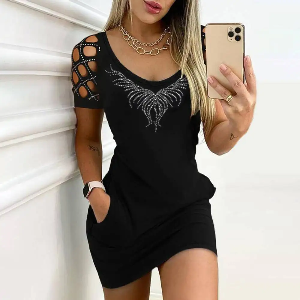 Sexy Club Hip Dress For Women 2023 Summer Slim Fit Short Skirt Elegant Pullover Female Y2K Crop Midi Dresses Vestido Girl Clothe