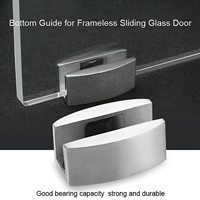 Floor Bottom Guide 304 Stainless Steel Floor Bottom Guide Replacement for Frameless Sliding Glass Doors