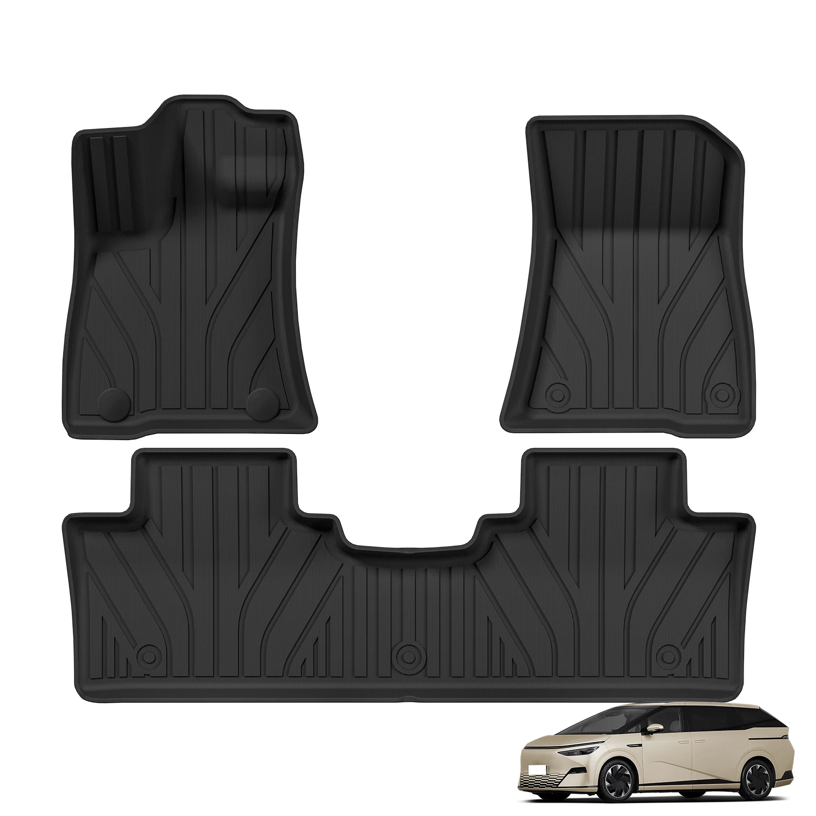 Left Drive for BYD Denza B5 2023‑2026 Fangchengbao/Leopard 5 Car Floor Mats Cargo Liner Upper Trunk Pad Accessories Black
