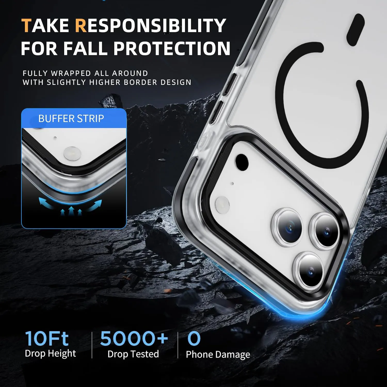 حافظة MagSafe شفافة وبسيطة بلون سادة لهاتف iPhone 17 Pro Max غطاء حماية للشحن اللاسلكي مقاوم للصدمات #3