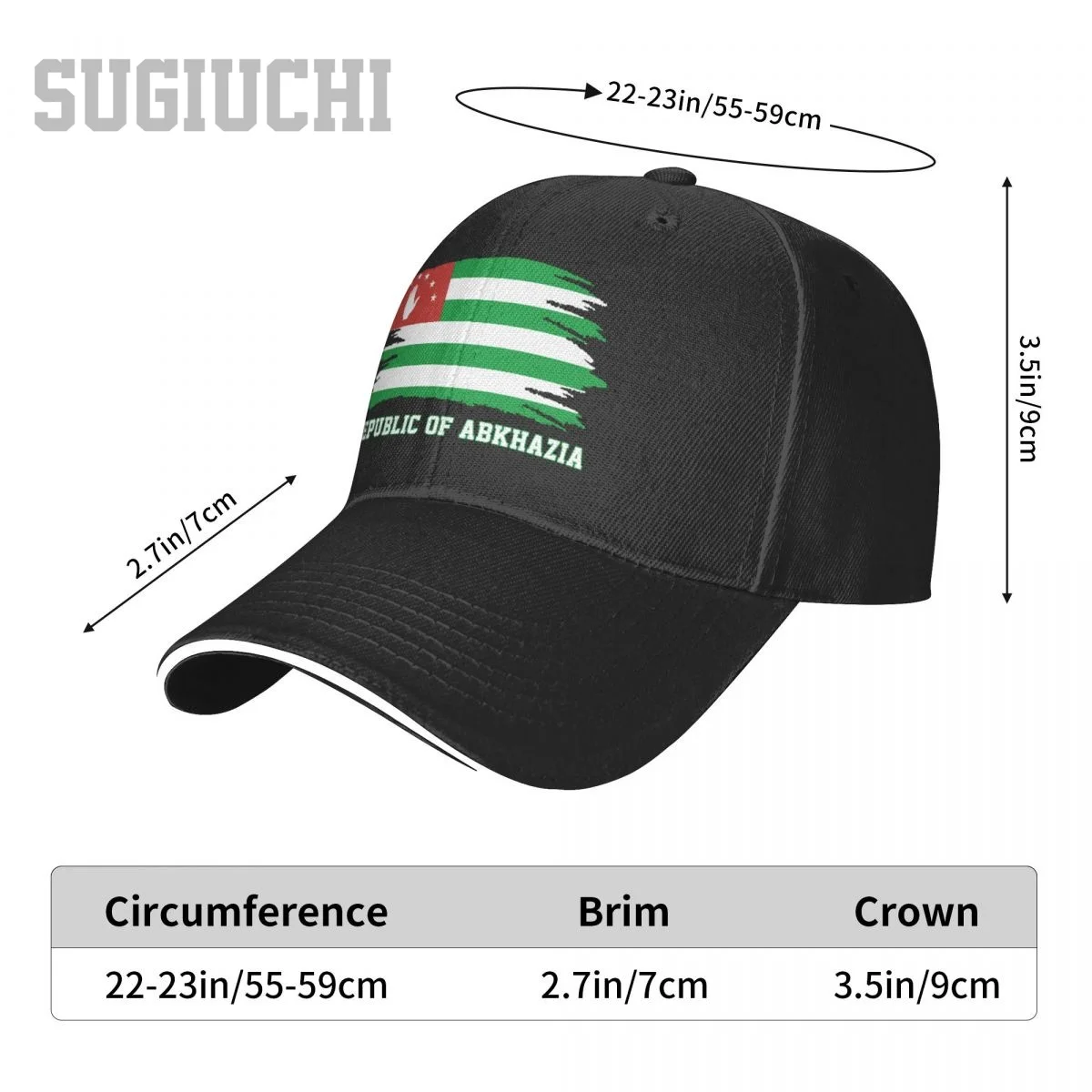 للجنسين ساندويتش جمهورية أبخازيا العلم المشجعين قبعة بيسبول الرجال النساء الهيب هوب قبعات Snapback قبعة الجولف الصيد