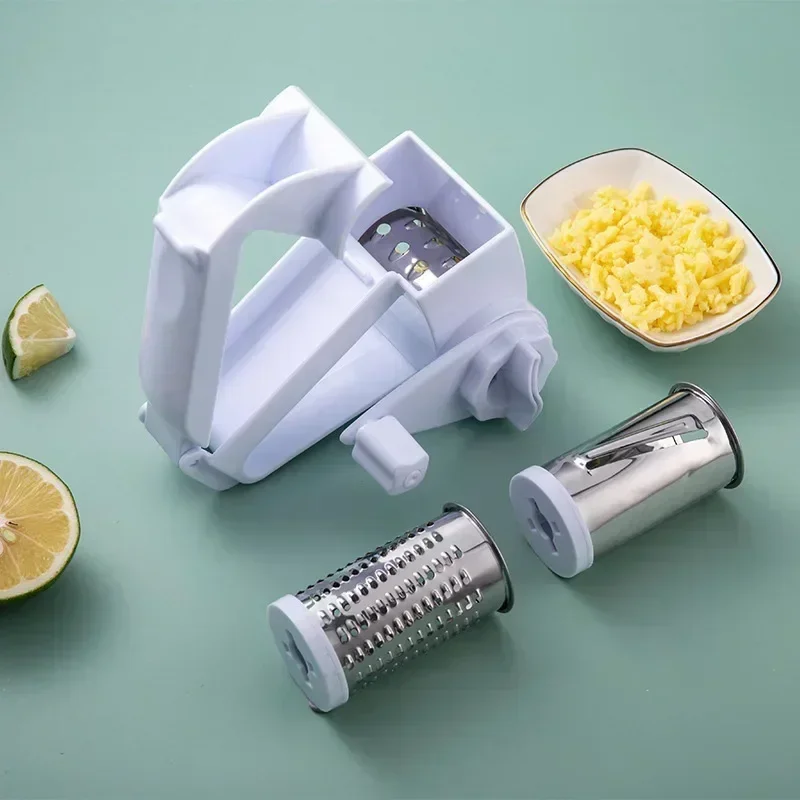 1 and 3 In 1 Kitchen Supplies Plastic Hand cranked rotating cheese planer creative cheese grater Multi functional cheese grater