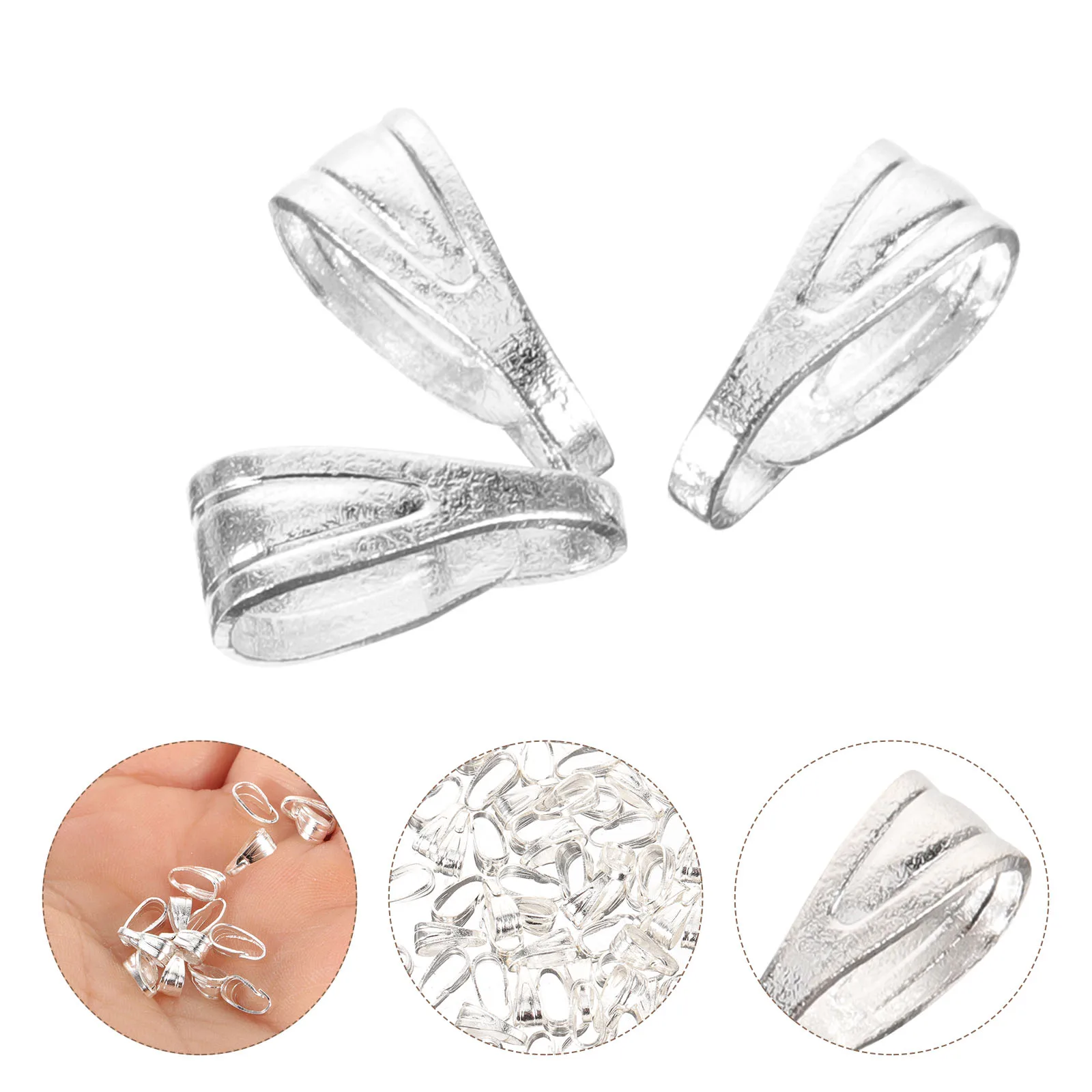 

200pcs Necklace Pendant Clasp Charm Holder Connector Jewelry Making Clasps Golden 2x6mm DIY Accessories Bracelet Closure