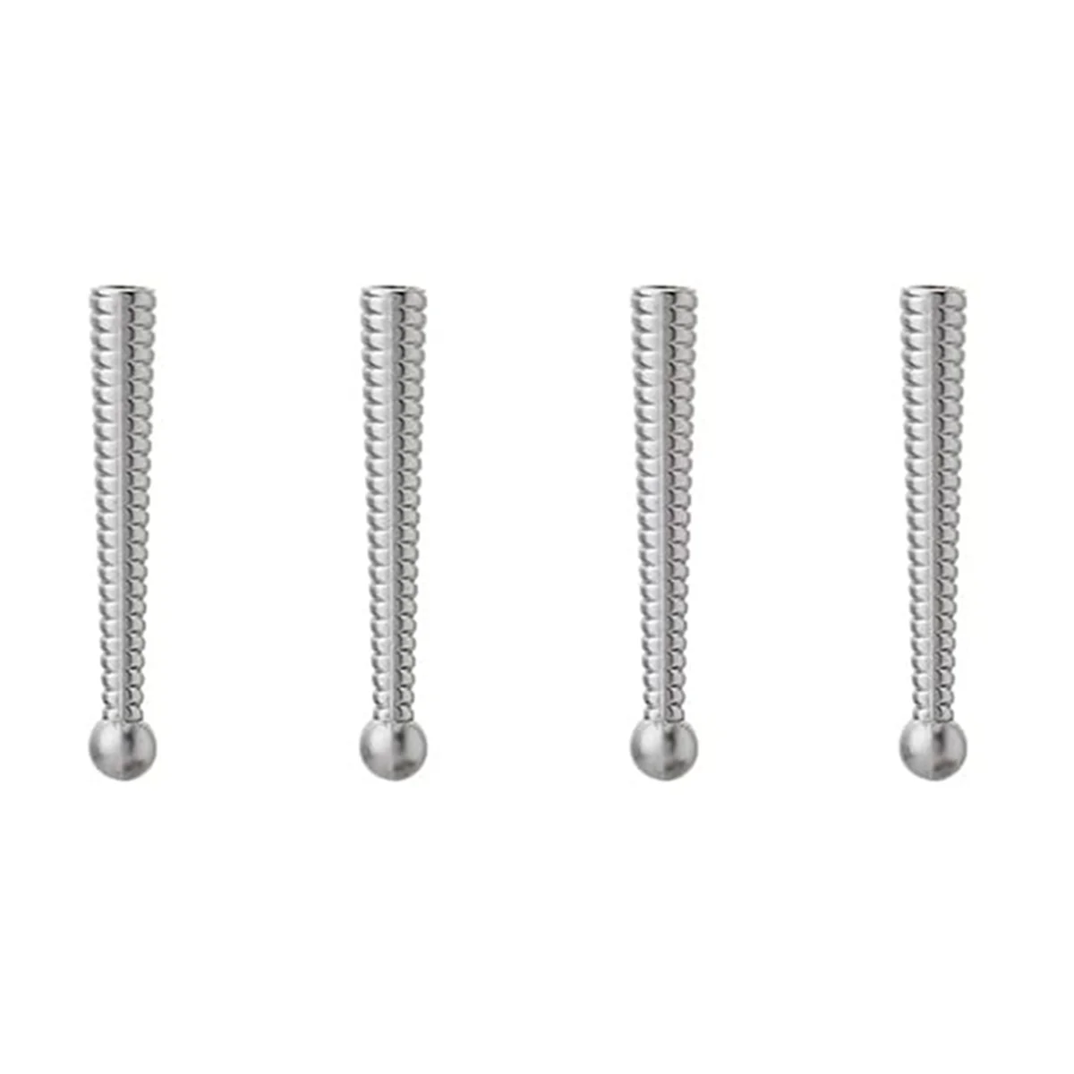 FZFZ 20 Stück silberne Bolo-Krawatten-Spitzen, Endkappen, lange Legierung, Kordelenden, Bolo-Krawatten-Spitzen, Bolo-Kappe, Ersatzzubehör für Bolo-Krawatte