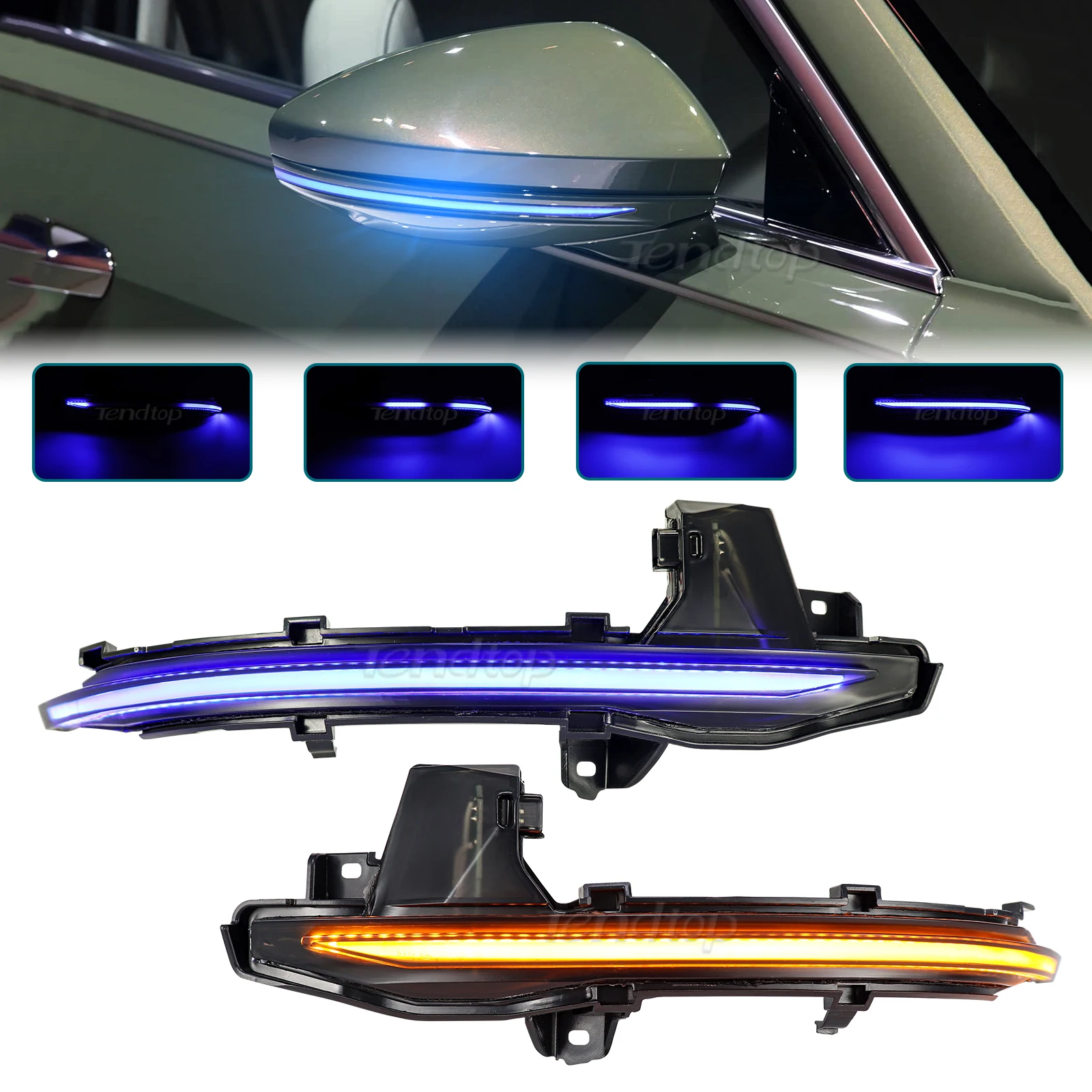 LHD LED Dynamic Turn Signal Light Side Wing Mirror Sequential Indicator Blinker Lamp For Audi A6 C8 4K A7 4K8 A8 D5 2018 2019