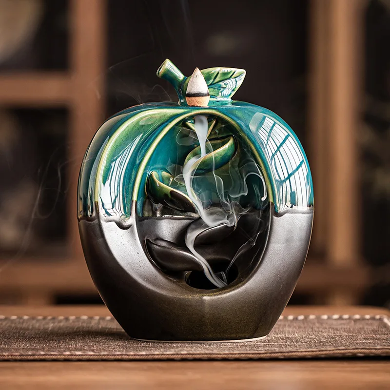 Lucky Creative Backflow Incense Burner - Ceramic Aromatherapy Ornament with Exquisite Craftsmanship