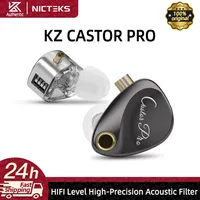 KZ Castor Pro Wired In-Ear Earphones Adjustable Dual 10mm Dynamic Drivers Headset High Fidelity IEM Bass Earbuds Gaming Earbuds