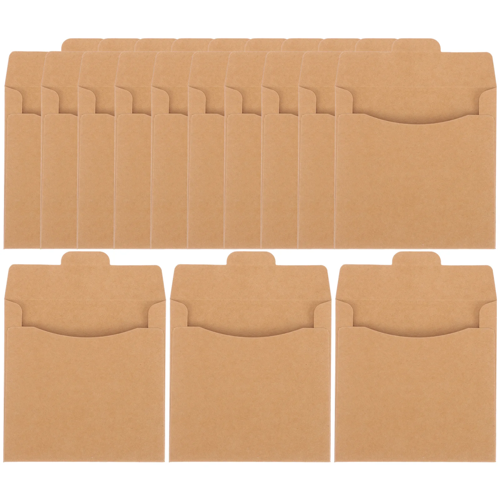 

50Pcs Cd Paper Sleeves Kraft Material Dvd Carrying Bags Compact Space Saving Protection for Data Discs Organization