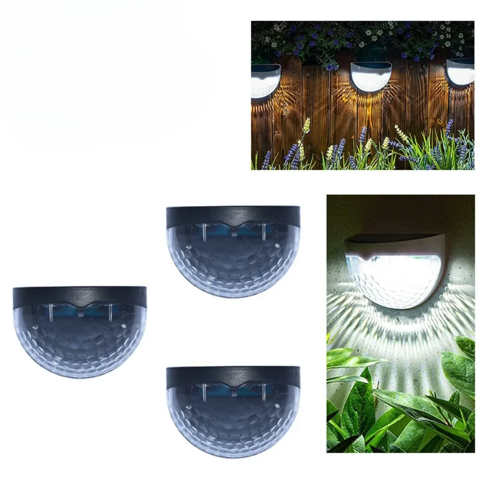 Outdoor Solar Water Droplet Wall Lamp Semi-circular Railing Lamp Fence Wall Stair Lamp Guardrail Courtyard Wall Home Use