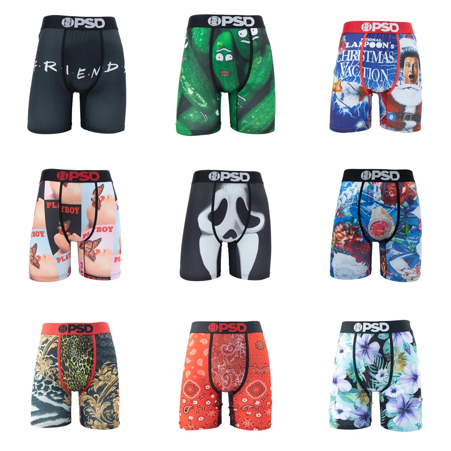 Sexy Men Underwear Boxers Breathable Mens Boxershorts Men\'s Panties Underpants Plus Size Fashion Print Man Boxers Briefs Trunks