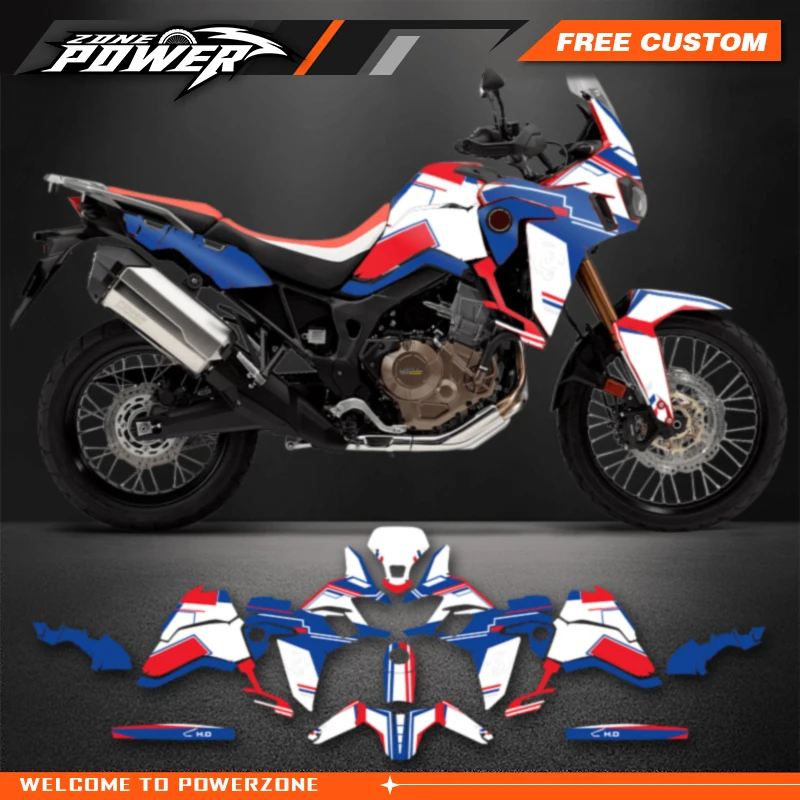 Powerzone Custom Graphics Decals Stickers Kit For Honda CRF1000L AFRICA TWIN Motorcycle 03