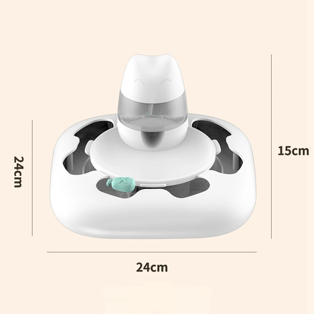 인터랙티브 고양이 장난감 개 급식 플레이트 게임, 프레데터 볼 퍼즐, 슬로우 푸드 훈련, USB 충전, 고양이 음식 장난감, 애완 동물 용품