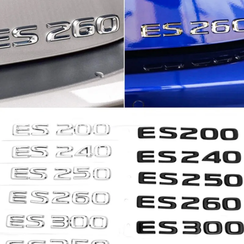 

ABS Car Emblem Badge for Lexus ES200 ES260 IS250 GS300 RX350 RX450 GX400 LS600HL NX300,Rear Trunk Logo Letters Sticker Decal