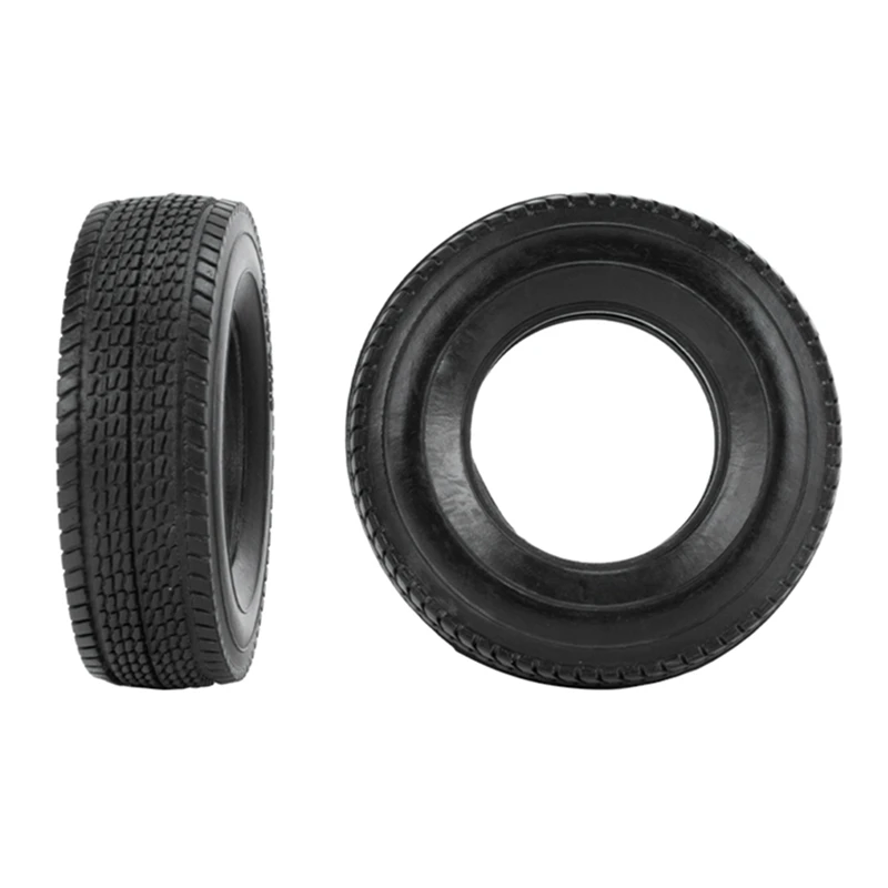 2Pcs 25Mm Hard Rubber Tires For 1/14 Tamiya RC Semi Tractor Truck Tipper MAN King Hauler ACTROS SCANIA Upgrades Parts