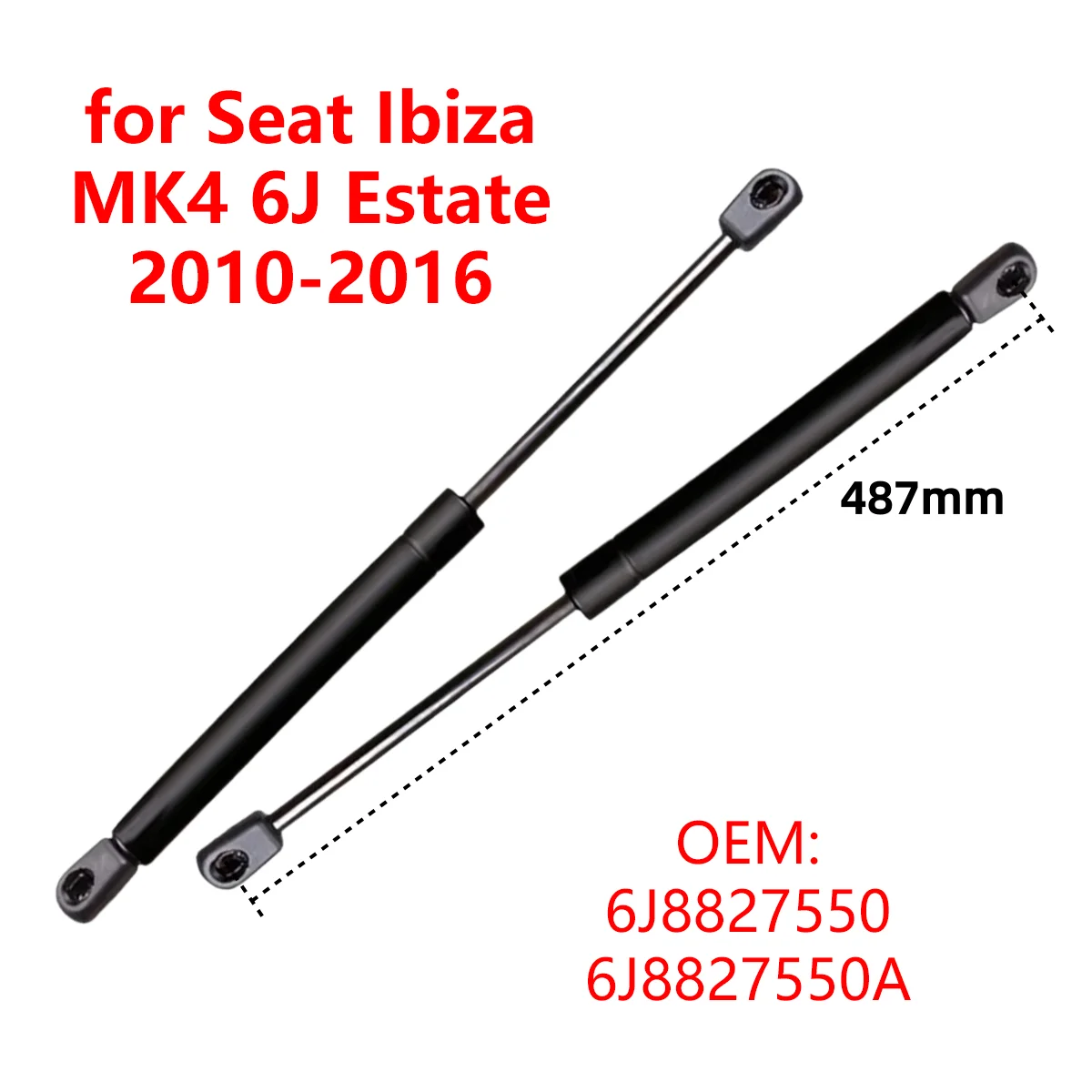 

2Pcs 6J8827550 Car Rear Trunk Boot Tailgate Gas Struts Lift Support Rods for Seat Ibiza MK4 6J Estate 2010-2016