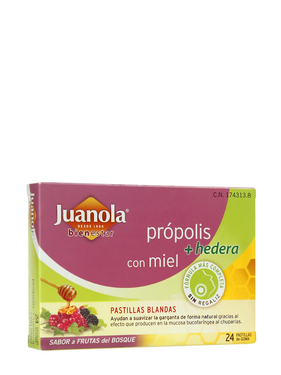 Juanola with propolis and forest fruits 24 tablets. -Healthy throats