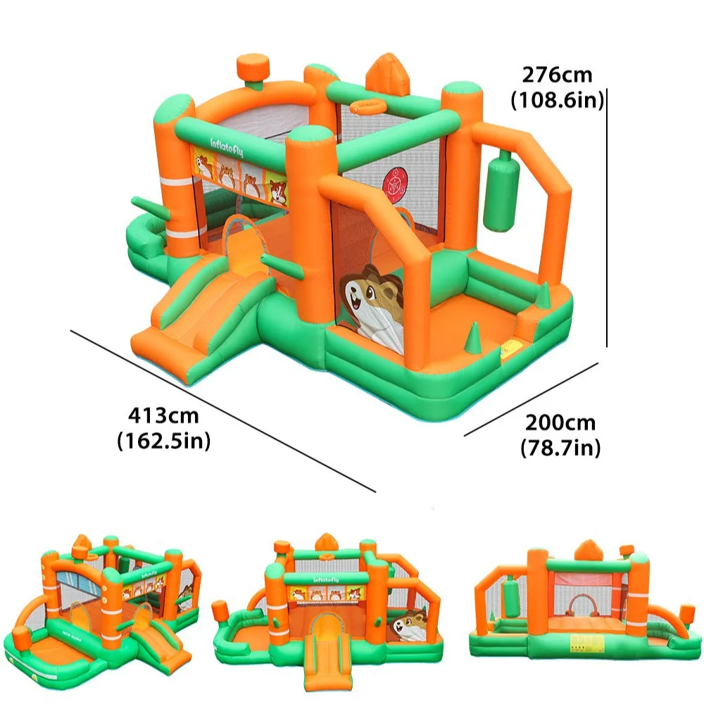 Casa gonfiabile da rimbalzo Doctor Dolphin con palla da fossa, povero castello da salto infaltabile con ventilatore, giocattoli regalo di compleanno per bambini