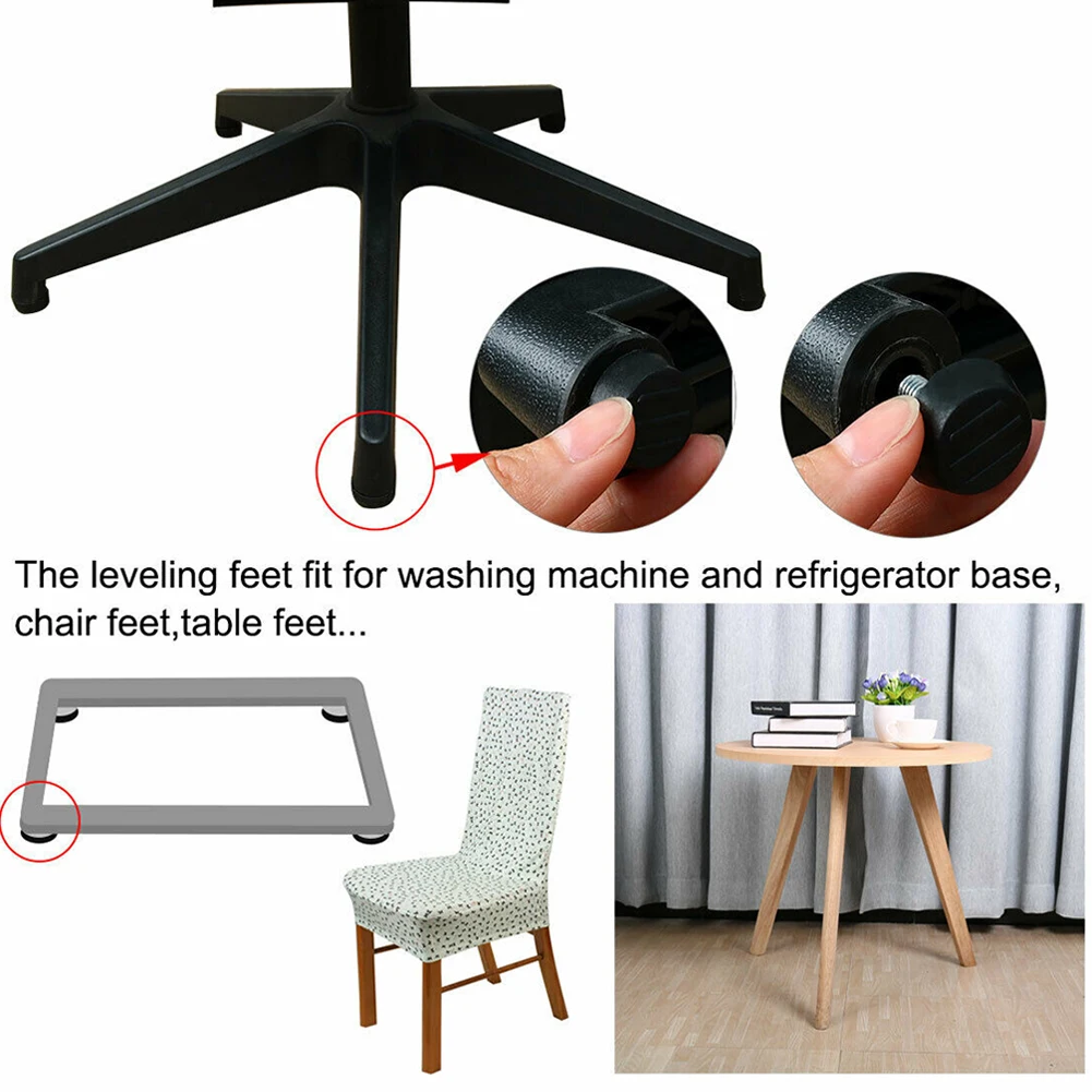 Chair Glide Leveling Foot Chair Feet Adjustable Chair Leg for Furniture Accessories M6x20mm for Furniture Leveling Feet