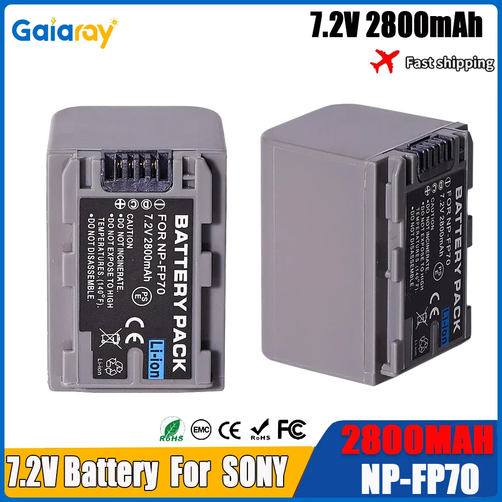 

NP-FP70 NP FP70 NPFP70 Аккумулятор 2800 мАч большой емкости для видеокамеры Sony NP-FP30 NP-FP60 NP-FP71 NP-FP90 DVD92 DVD103 DCR SR30E