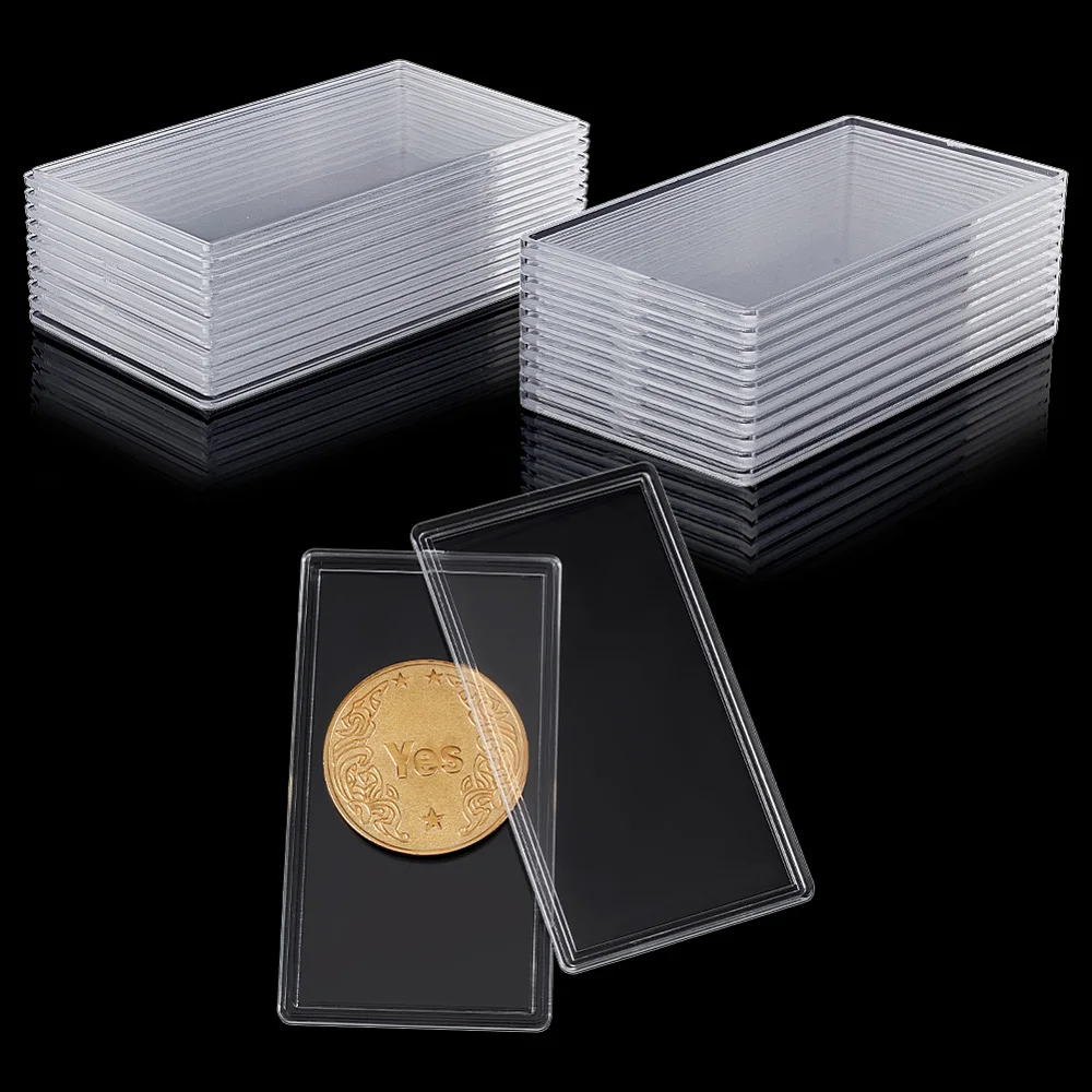 10Pcs Silver Bar Holder Case Clear Plastic Silver Bar Holder Storage Container Transparent Golden Bars Case Clear Gold Bars