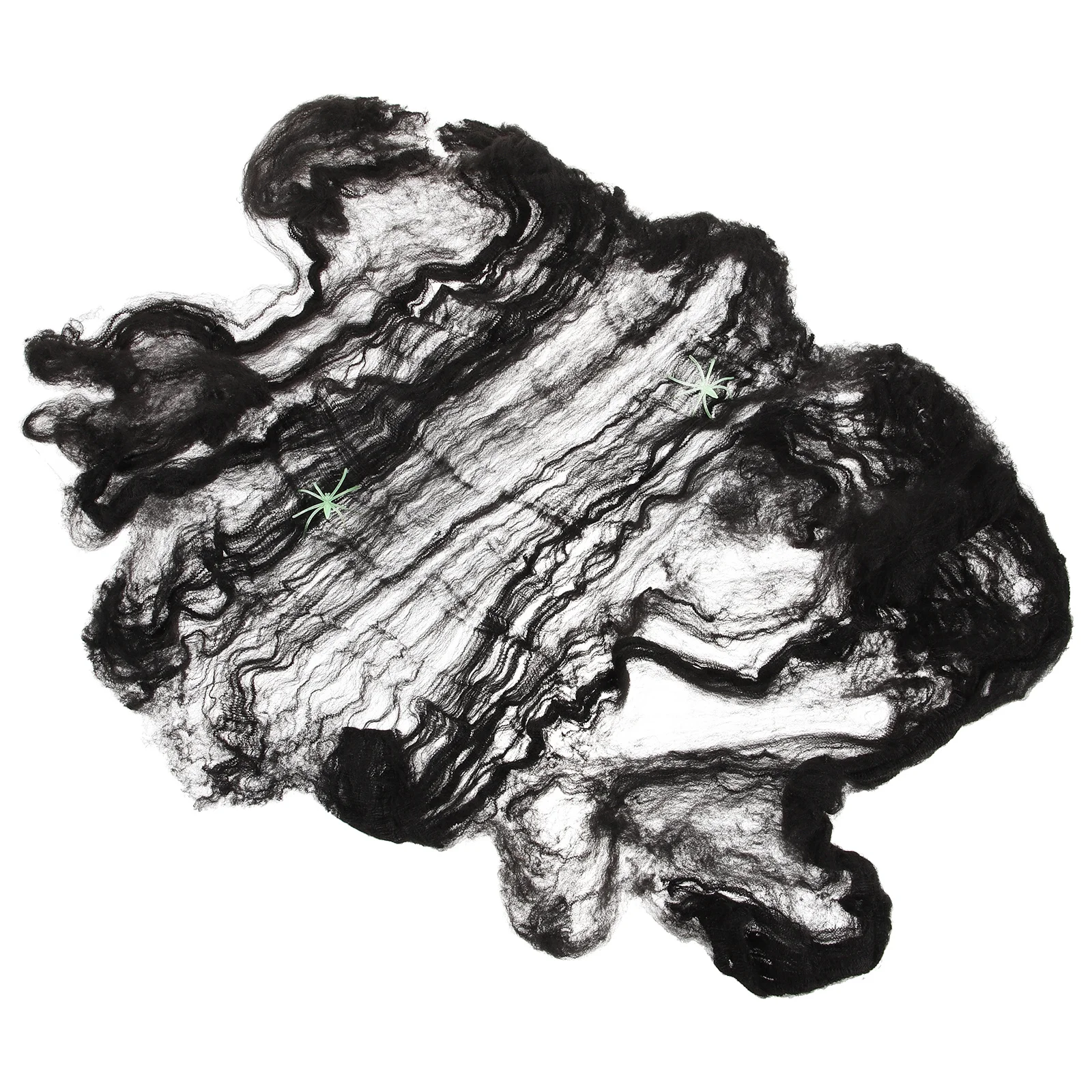 مجموعة واحدة من شبكة العنكبوت الناعمة لتزيين الهالوين، تصميم طويل خفيف الوزن لسقف ساحة حديقة ديكور حفلات محاكاة الدعامة