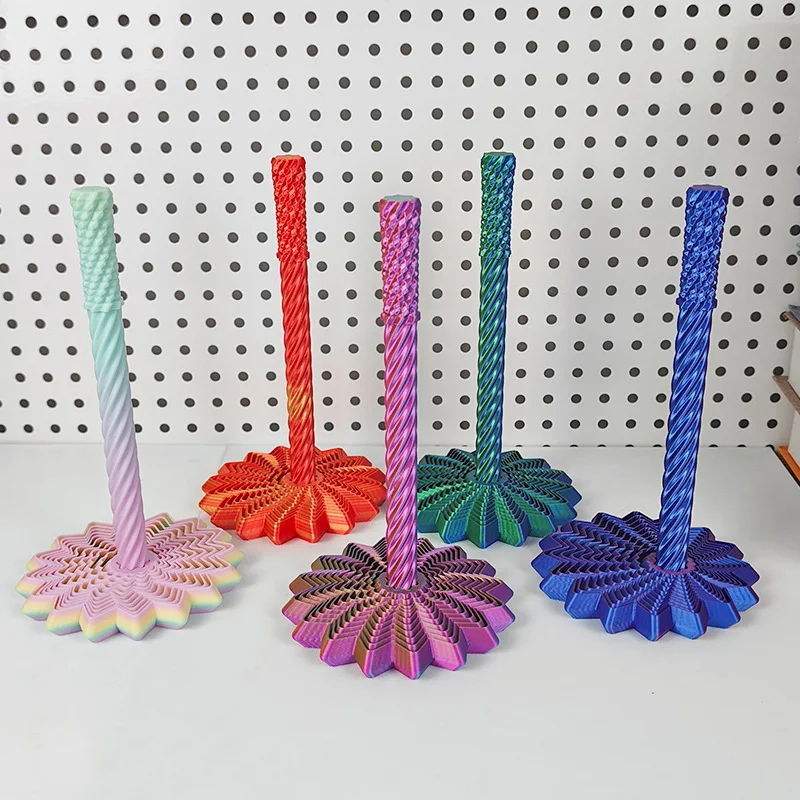 

3D printing umbrella-shaped radish tower decompression toy with handle 3D printing Christmas tree radish tower decompression