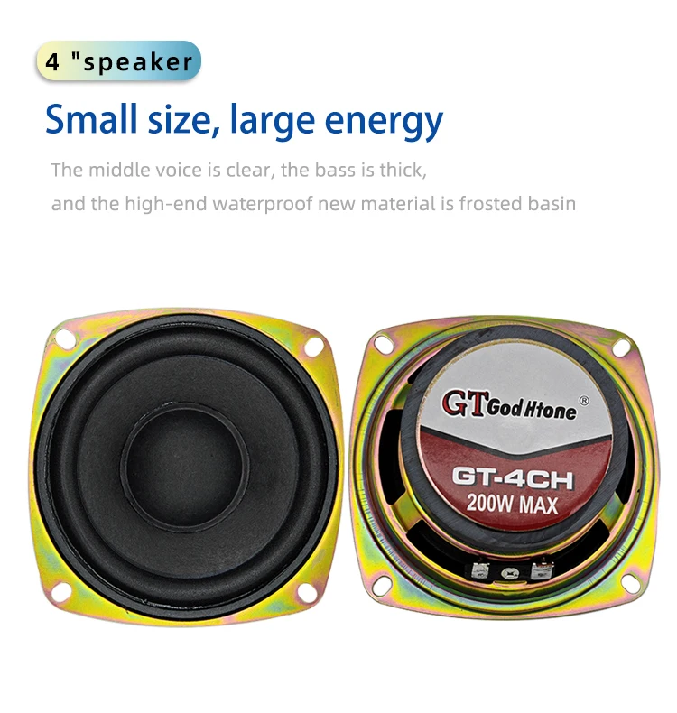 TOP 70mm-magnet RMS 30W Max 200W@4inch/ RMS 35W Max 300W@5inch for choose Universal 12V Car 4ohm Car audio Mid-bass speaker