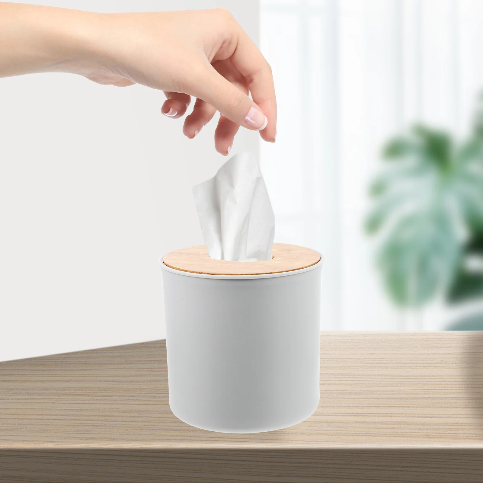 

Tissue Storage Box Household Paper Holder Boxes Table Case of Towels Wooden Cover Bathroom Stand Toilet