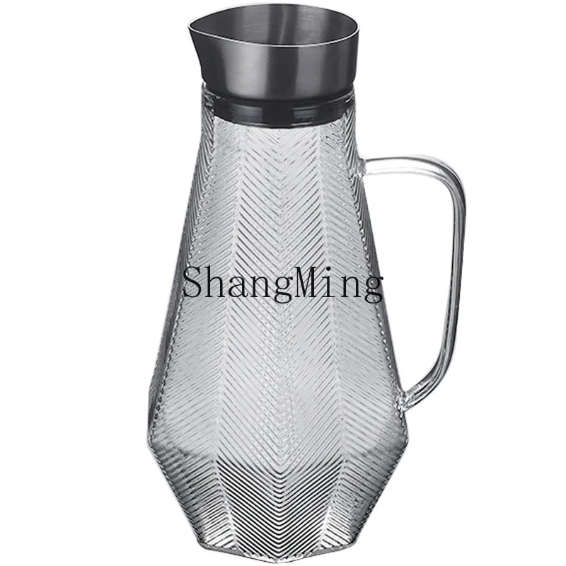 

PYH manufacturer wholesale heat-resistant glass cold kettle large capacity cool white boiling water cup household teapot set