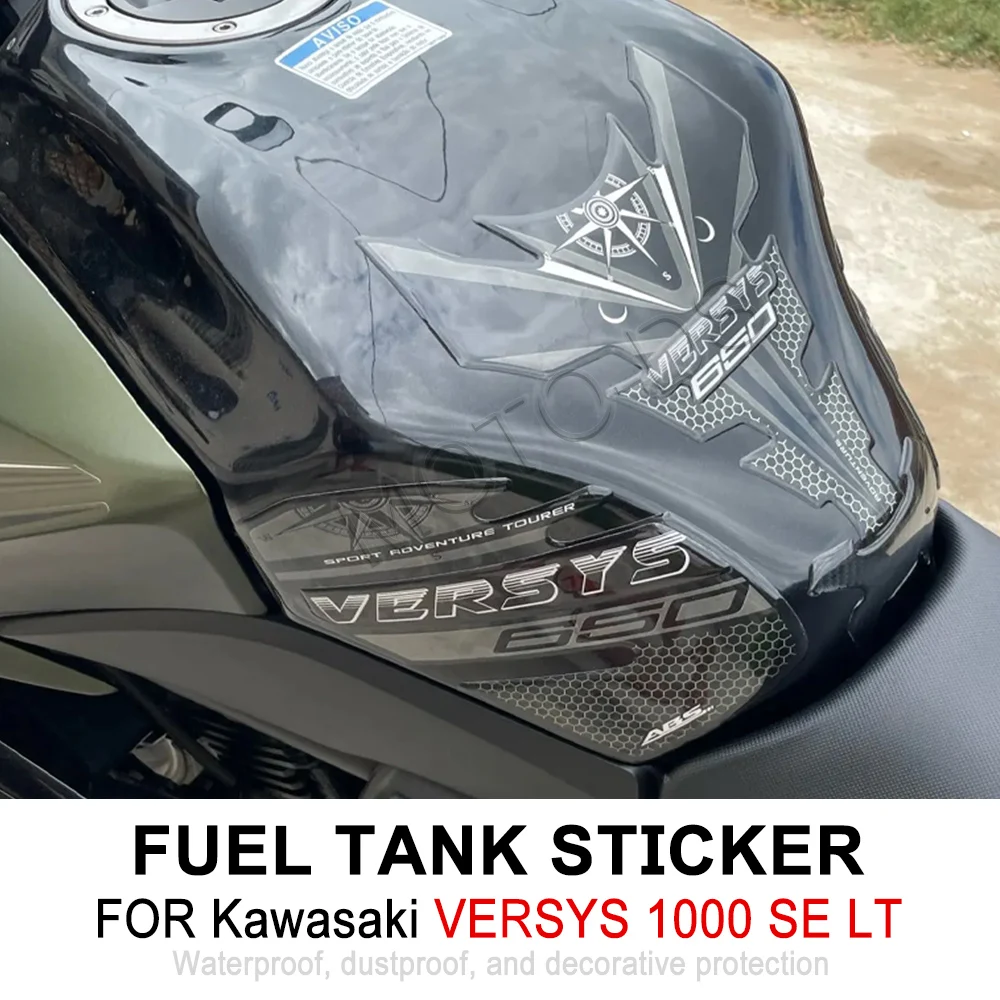 

Motorcycle For Kawasaki VERSYS 1000 SE LT Fuel Tank Pad Oil Kit Knee Protection Stickers Decals