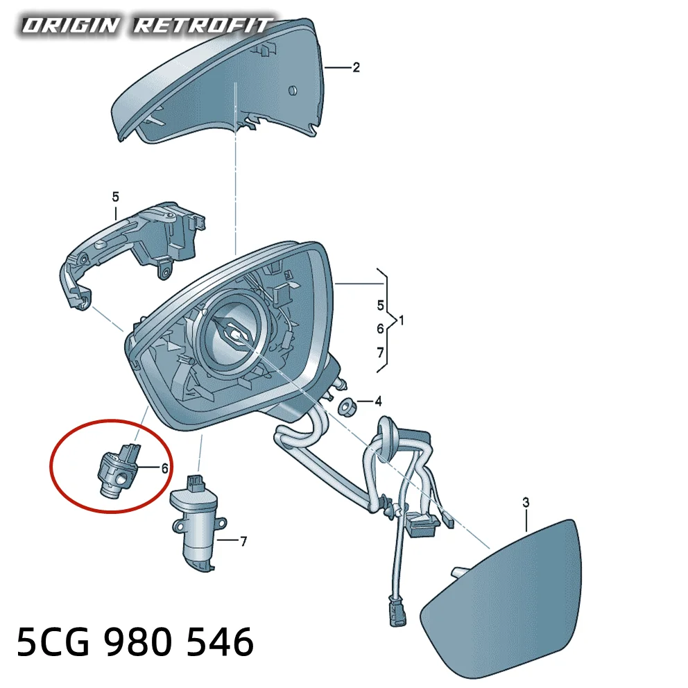 5CG 980 546 5CG980546 for Jetta VS7 360 bird view camera