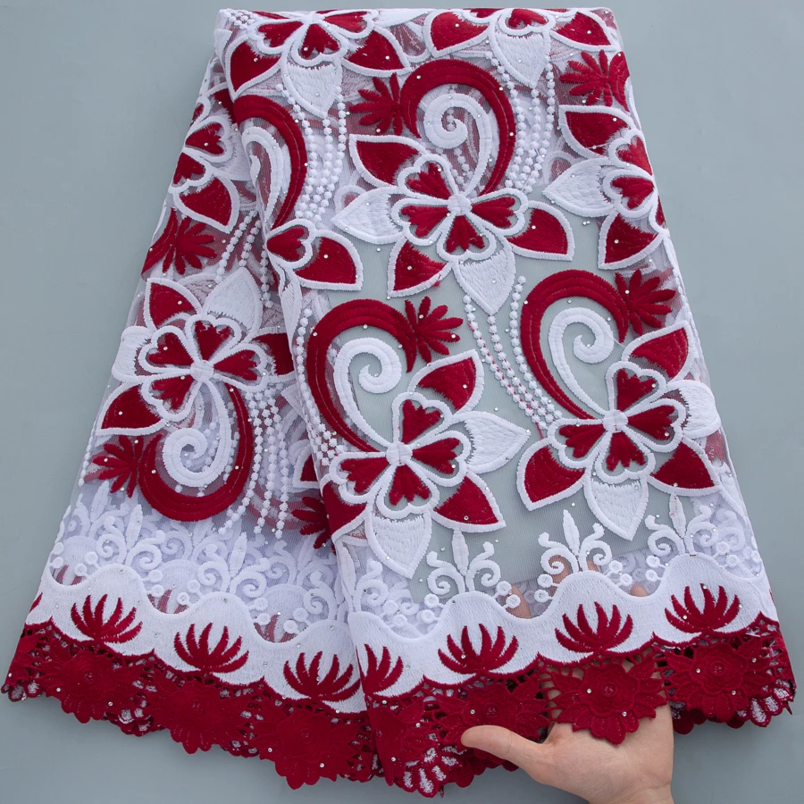 

Африканское сетчатое кружево с декоративной отделкой из страз, красивое нигерийское кружево из молочного шелка для вечерних платьев и нарядов в стиле Асо Эби.