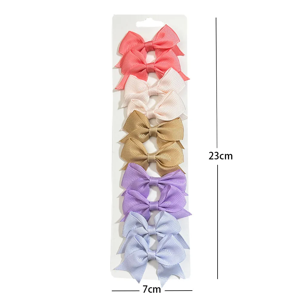 Pince à cheveux avec nœud en ruban coloré Macaron, 10 pièces/carte, Mini alliage pour fille mignonne, accessoire pour cheveux Non endommagé, cadeau pour enfants