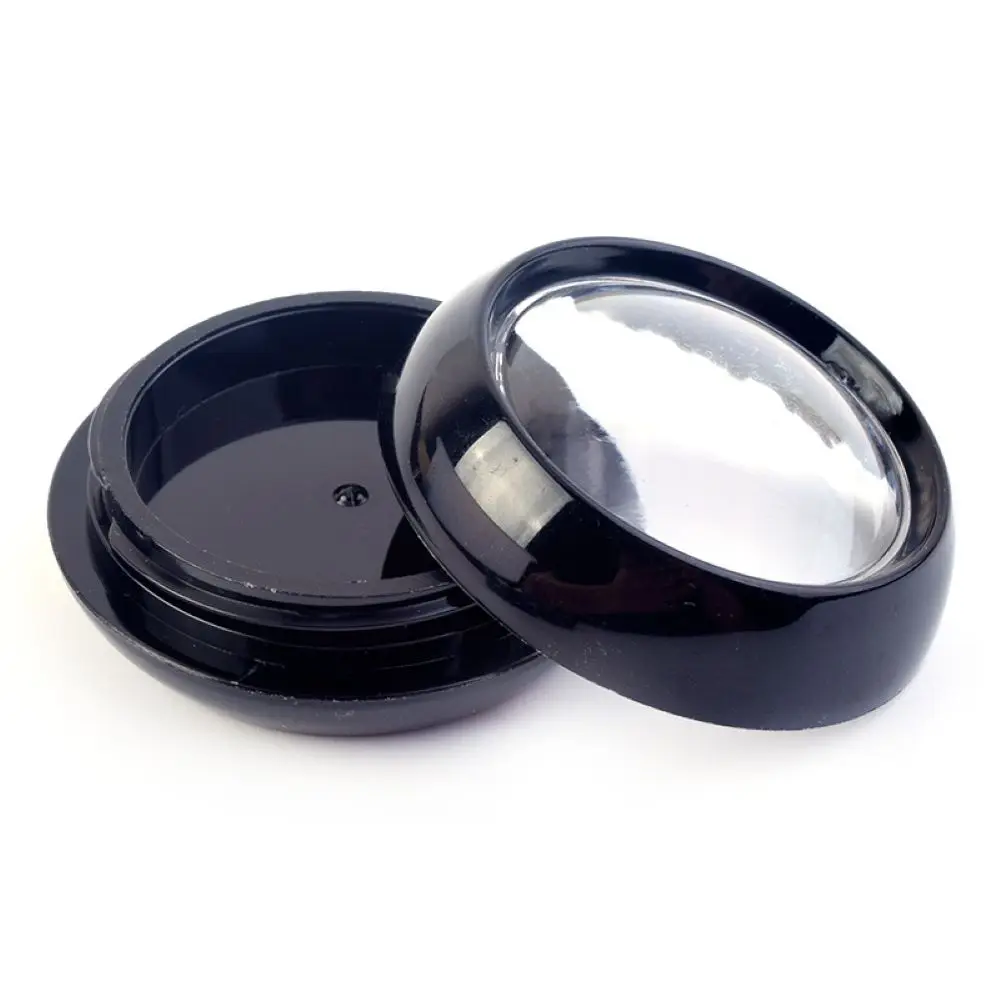 Small 3g Cream Jars Accessories Nail Art Tins With Window Empty Mini Sample Bottle Black Cosmetics Containers