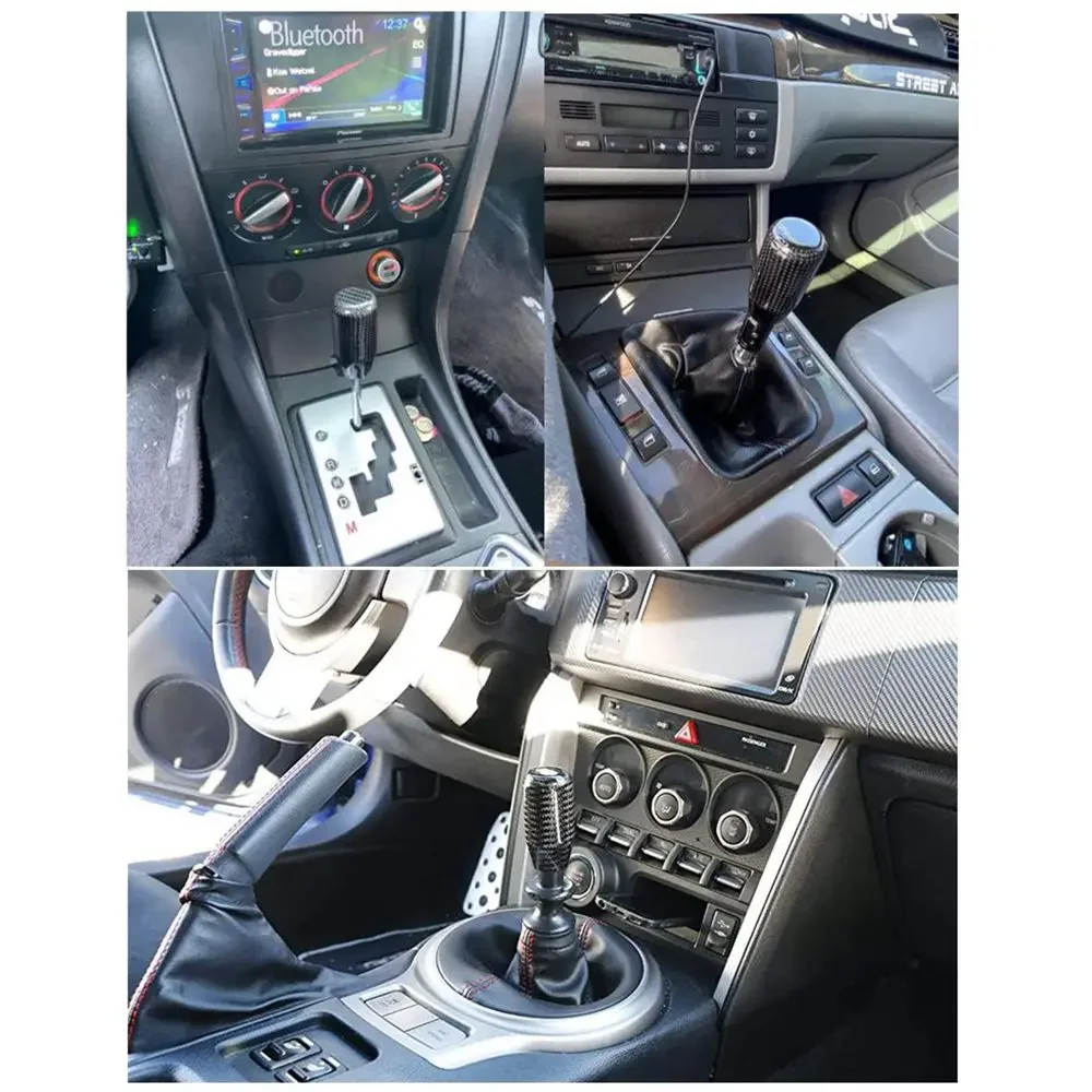 العالمي سباق ريال ألياف الكربون والعتاد التحول المقبض ناقل الحركة اليدوي شيفتر رافعة المقبض لميتسوبيشي تويوتا الأسود SK-1038