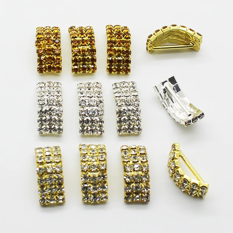 Wholesale hot sale 10 pcs/set 9 * 21mm arched diy jewelry accessories rhinestone accessories handmade decoration sewing buckle