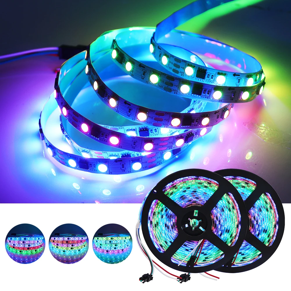 DC12V WS2811 SMD5050 Led Strip IndividuaIIy AddressabIe Pixel 30 60LED IC WS2811 SK6812 4in1 Flexible Led Tape Waterproof Ribbon