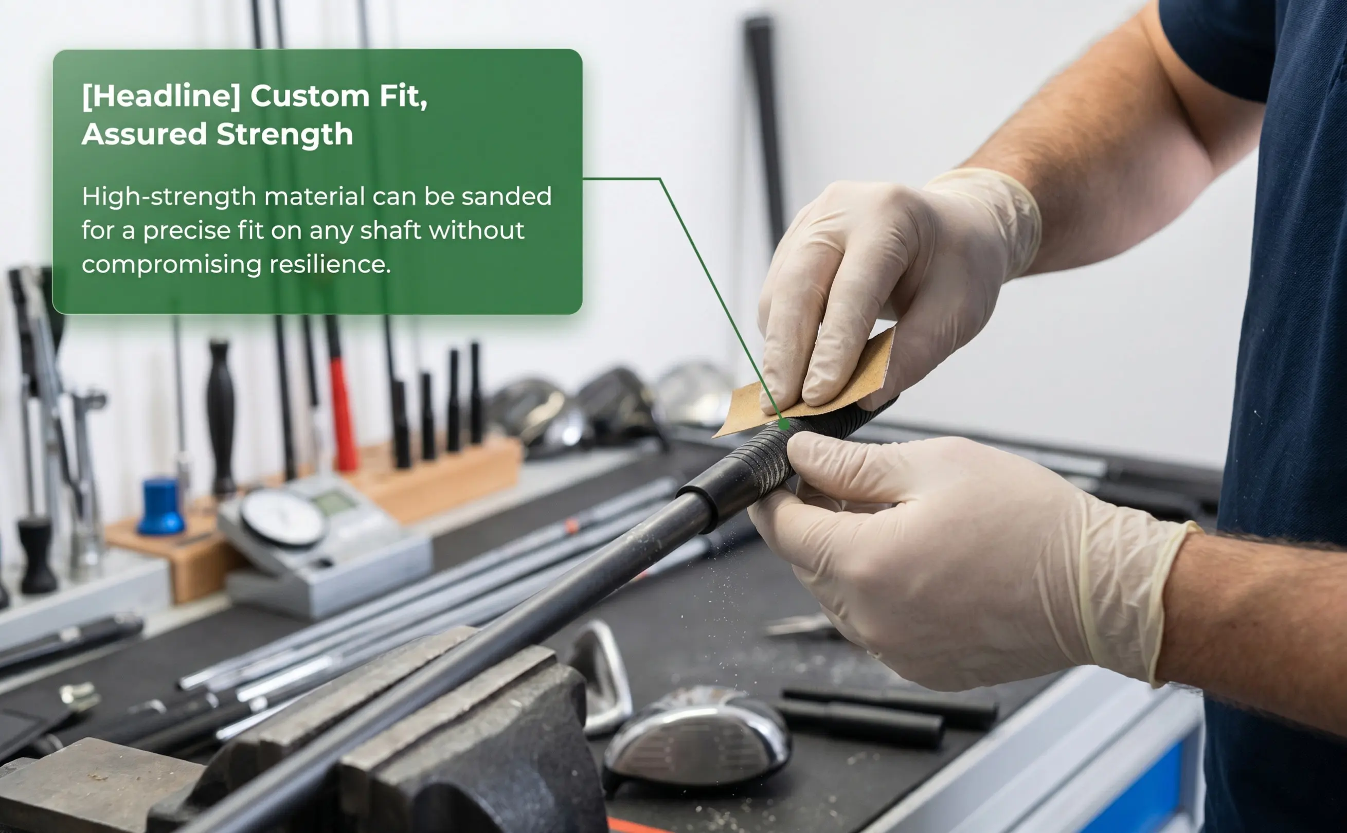 2Pcs Golf Club Shaft Extender High Strength PP Material Butt Extension Rod for Steel Wood Shafts Swing Control Accessories