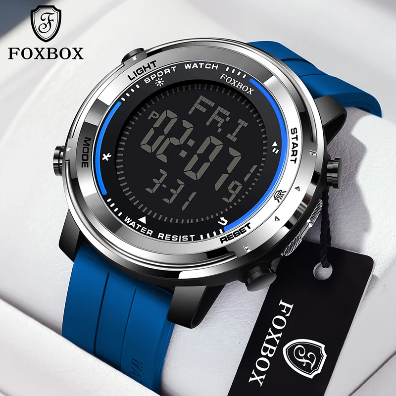 

Reloj FOXBOX 2024 digital watch LED with lighting men's sports fashion 50M waterproof watch stopwatch military watches for men