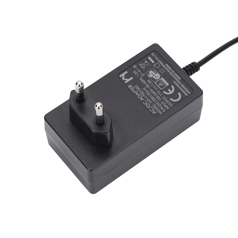 230V Plug-In 16V/17V 300mA-3A AC/DC Power Adapter with CE Certification and 3-Year Warranty