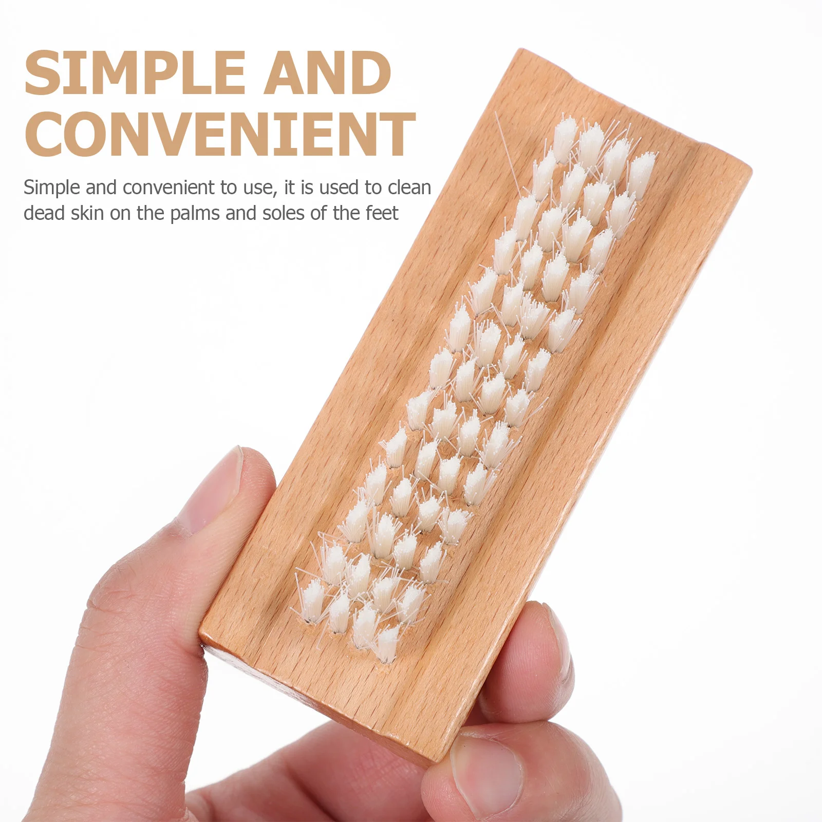 

Nail Brush Cleaning Tools Dual sided Manicure Wooden Bristle Compact Nail Cleaning Brush Size Feet Toenails Gifts
